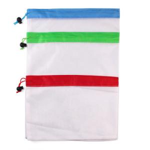 Wholesale Fruit Vegetable Toys Washable Pouch Black Rope Reusable Produce Shopping Mesh Storage Bags from china suppliers