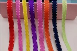 Wholesale Sturdy Saddle Stitch Grosgrain Ribbon Bright Color With Good Color Fastness from china suppliers