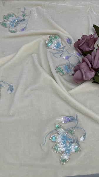 Sequin Lace Fabric Embroidered Chantilly Elegant Dresses Fabric For Party