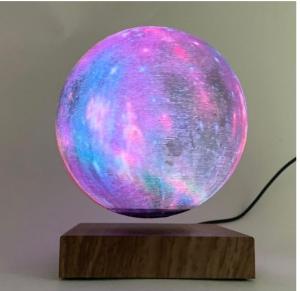 Wholesale hot sale magnetic levitation 6inch colorful light starry moon lamp 3D printing from china suppliers
