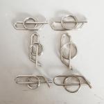 Silver 304SS Universal Rue Clip Stainless Steel 3/8" Jacobs Ladder Pin Quick