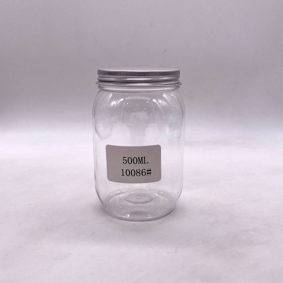 Customizable 500ml PET Nuts Kernels Candy Bottle with Aluminum Lid