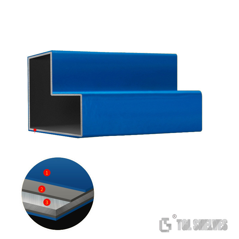 Steel 4layers Warehouse Storage Shelves Heavy Duty Anti rust 2500kg Weight capacity