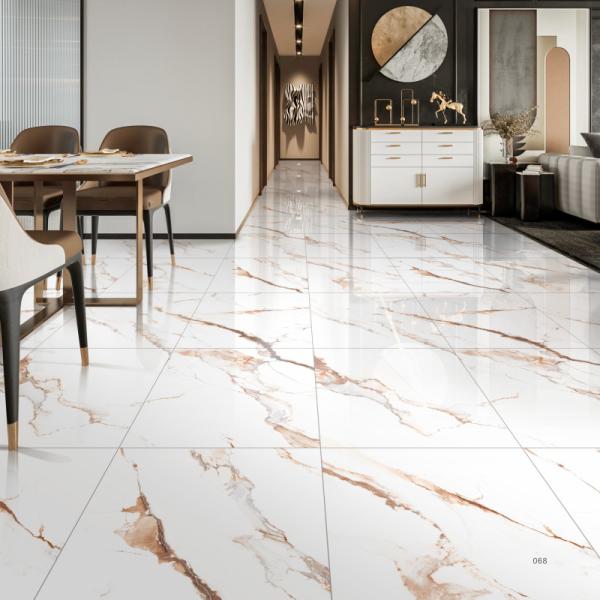 Polished Indoor Porcelain Tiles 0.5% Water Absorption And Clubhouse With