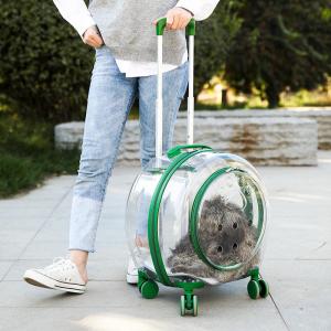 Wholesale Transparent Capsule Pet Bag Carrier Luggage Case Transparent Trolley Case With Trolley Wheels from china suppliers