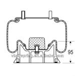 Good Price Air Suspension Bag For PETERBILT 03-07887 Firestone W01-358-8852 Air