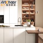 Radius Beveled Edge Solid Wood Melamine Kitchen Island for Modern Apartment in