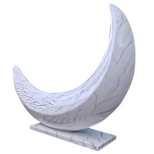 Wholesale Landscape Ornament Customized Moon Shape Fiberglass Sculpture from china suppliers