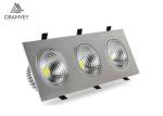 Silver Black Aluminum Square LED Ceiling Recessed Lights Spot Light COB 15W 18W
