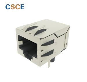 China Metal Shielded RJ45 Connector Contact Resistance 30 Milliohm Max With EMI Fingers on sale