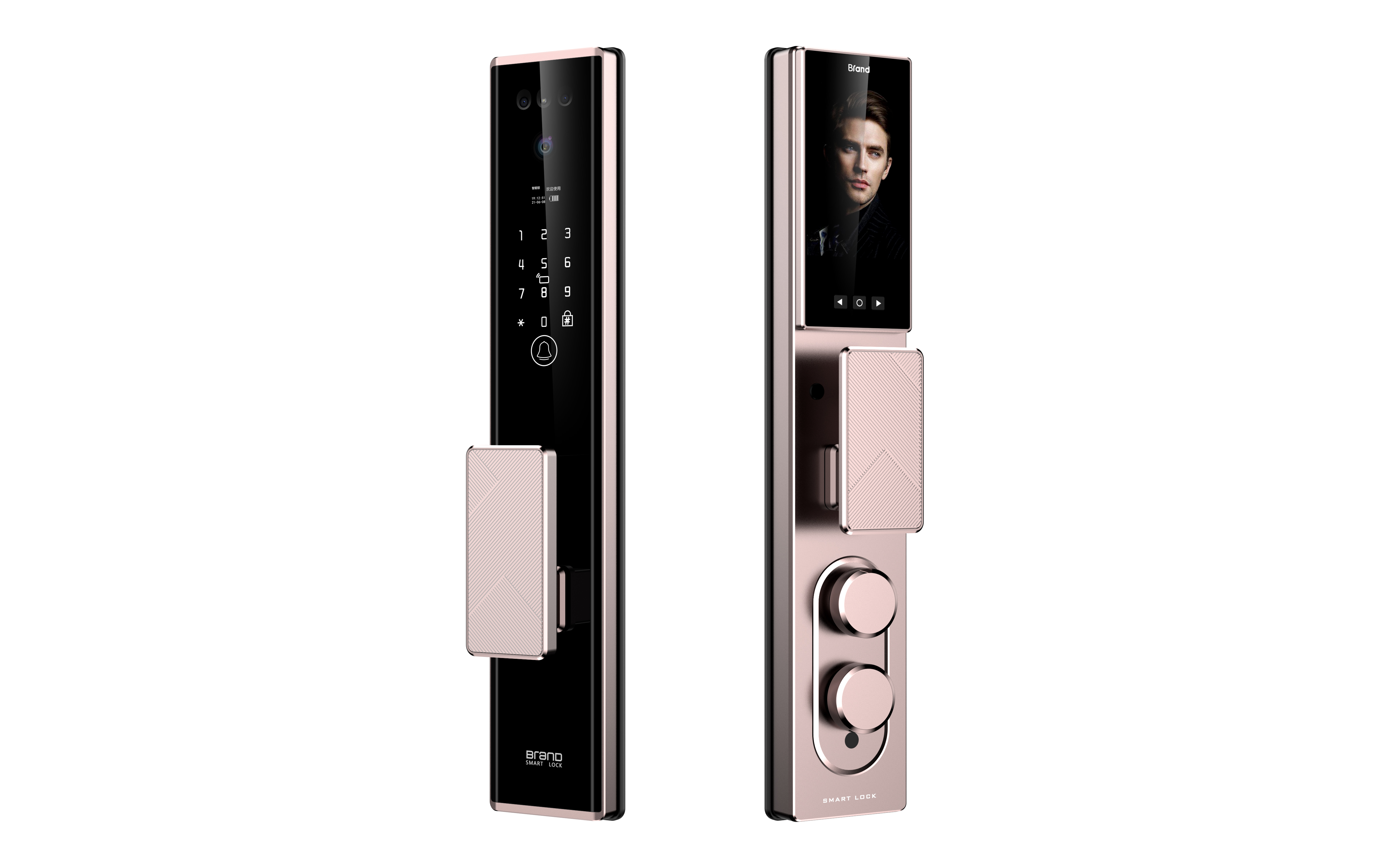 Intelligent CNC Process Smart Door Lock Fingerprint Card Face Smart Lock