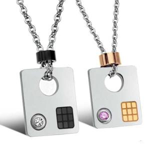 Wholesale New Fashion Tagor Jewelry 316L Stainless Steel couple Pendant Necklace TYGN141 from china suppliers