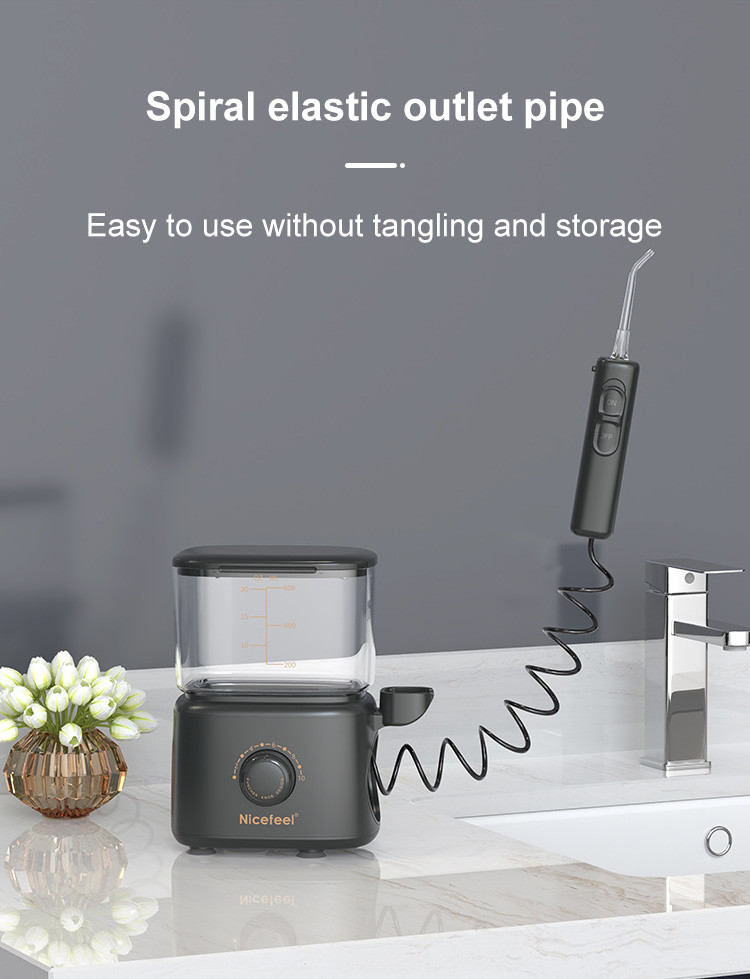 High Pressure Countertop Water Flosser Household Black Oral Irrigator