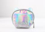 Durable Portable Women ' S Cosmetic Bag Silver Cat Shaped For Summer