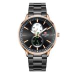 PVD Coating Color Mens Stainless Steel Chronograph Watches , Metal Mens Watches