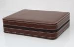 8 Slots Brown Watch Display Box Elegant Appearance For Home Jewelry Decoration