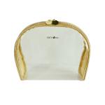 Transparent Gold Glitter Cosmetics PVC Makeup Bag