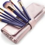 Skin Friendly 10pcs Cosmetic Makeup Brush Set With PU Leather Pouch