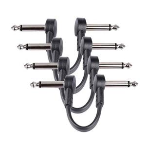 Wholesale Custom Short 90 Degree Angle 1/4 inch TS Jack Electric Instrument Guitar Patch Cable from china suppliers