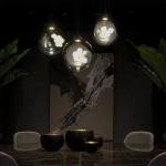 D300 X H1500MM Modern Glass Single Pendant Light For Bar Coffee Shop Restaurant