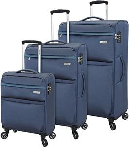 Wholesale Spinner Goodyear Wheels Soft Travel Luggage Set Built In TSA Lock from china suppliers