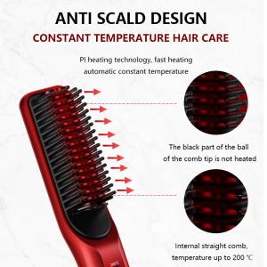 Wholesale Professional Hair Straightener Comb USB Rechargeable Cordless Hair Straightener Brush from china suppliers