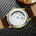 KINYUED New Wrist Sport Watch Waterproof Tourbillon Skeleton Watch Watches Men