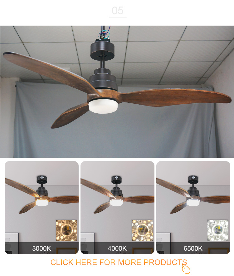 Standard Wind 52" Ceiling Fan with DC Motor LED Lights and Remote Control by 1stshine