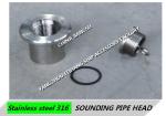 Marine anchor chain cabin stainless steel sounding pipe head, anchor chain cabin