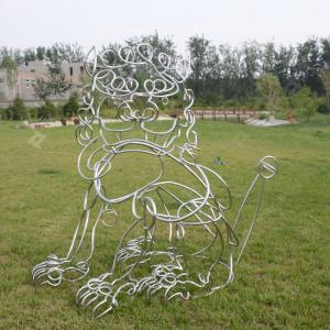 Wholesale Stainless Steel Pipe Sculpture Outdoor Decoration Tiger Sculpture from china suppliers