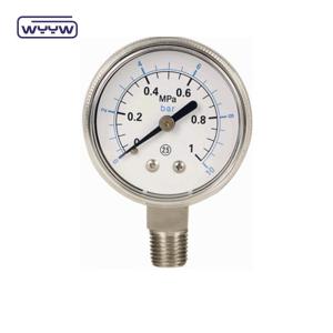 Wholesale 1/4&quot;Bsp 304 Stainless Steel Pressure Gauge Bottom Connection 60mm from china suppliers
