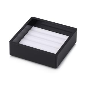 Wholesale Custom made black white 85*85*20mm acrylic soap dish for 5-star hotel guest supply from china suppliers