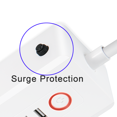 Tuya Wifi Smart Power Strip Socket UK EU US Type 4 AC 4 USB 1.5m Extension Cable Socket