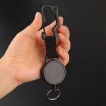 Deyi Badge Reel Metal Carabiner Key Ring for Fishing Cycling Hiking Outdoors