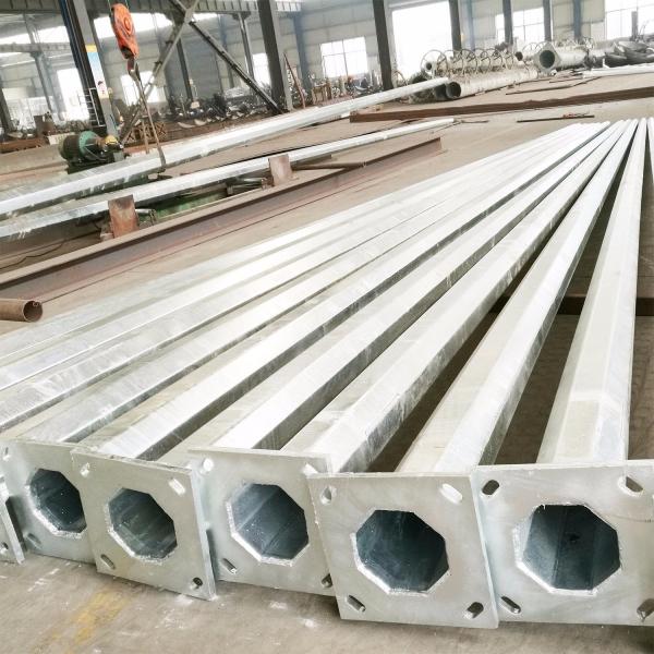 5m Conical Galvanised Street Lighting Pole With Custom Mounting Brackets