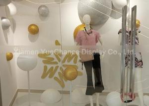 China Christmas Window Display Decorations Foam Balls With Gold / Silver Glitter Surface on sale