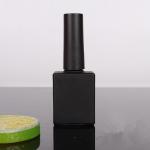 Black Packaging UV Gel Glass Cosmetic Containers Nail Polish Bottle With Brush