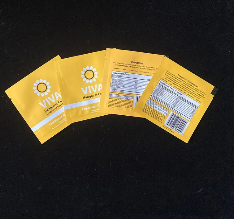 Polysmarts Recyclable 3 Side Seal Heat Seal Bag Reclosable Aluminum Foil 3 Side Seal Bag With Customized Design