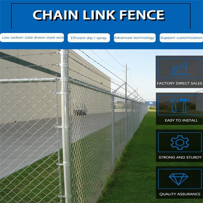 Easily Assembled Flexible 4m Diamond Chain Link Fencing