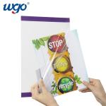Repositionable Wall Mounted Sign Holder Self Adhesive 8.5x11 Inches