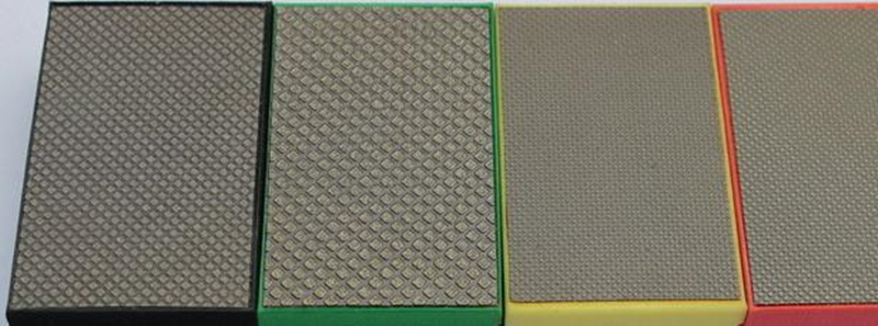 90mm Electroplating Diamond Hand Sanding Pads Polishing Stone