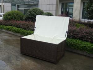 Wholesale Storeroom Brown Plastic Resin Wicker Storage Box , UV Resistant from china suppliers