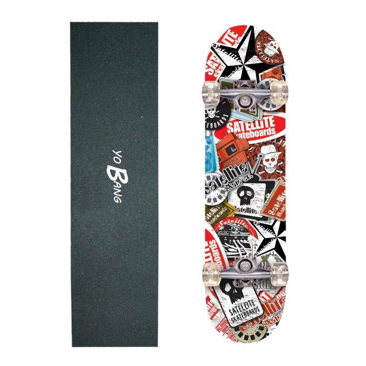 31" X 8.5" Tricks Complete Skateboard With Polished Aluminum Trucks Canadian Maple