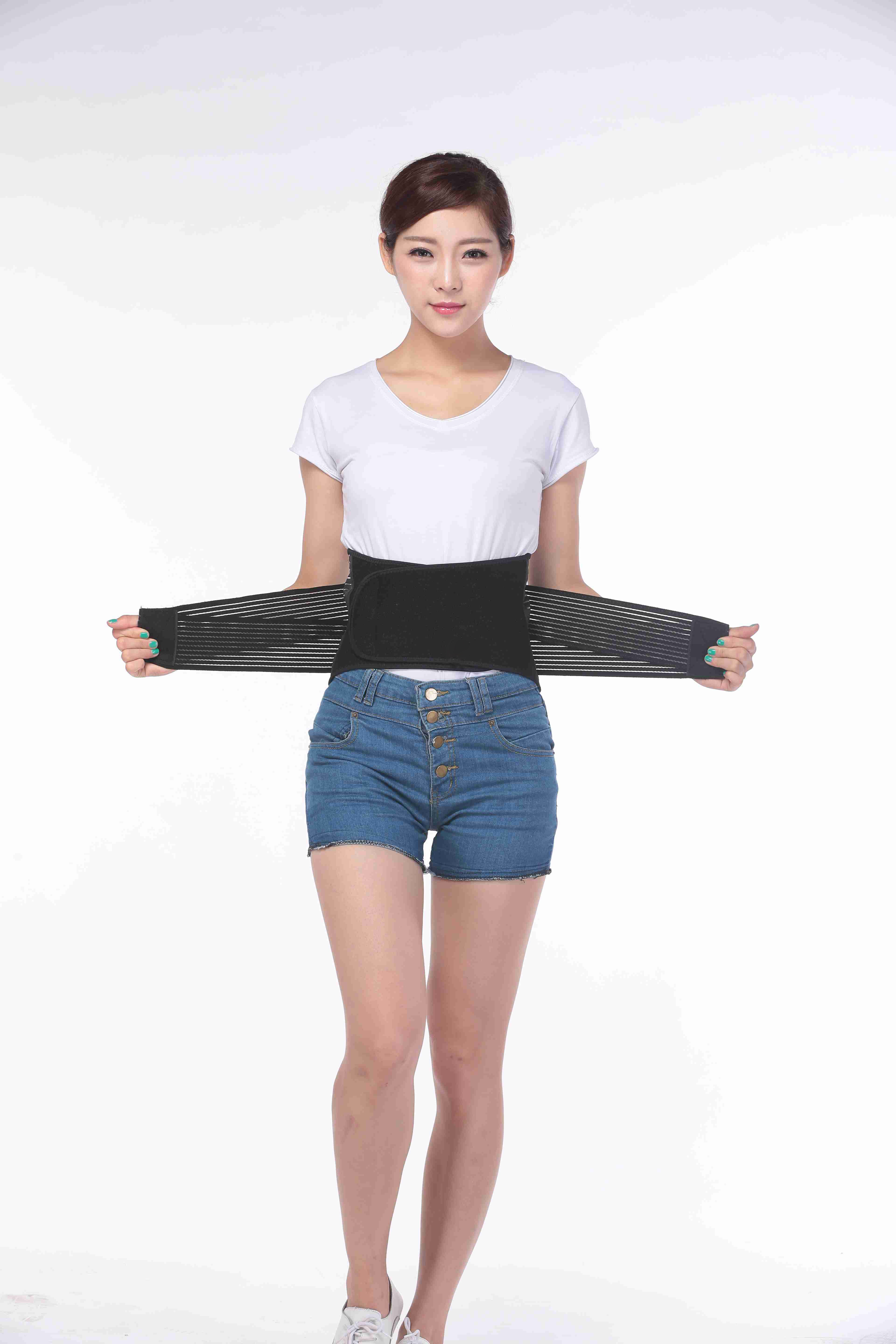 6 Spring Waist Support Belt Double Pressurized Breathable For Fitness Bodybuilding