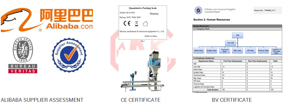 Fast packing speed 500-600 bags/hour 25kg bags granular prill urea vertical packing machine