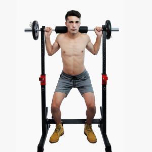 Wholesale Steel W107cm H150cm Gym Squat Rack Adjustable Black Red Power Squat Rack from china suppliers