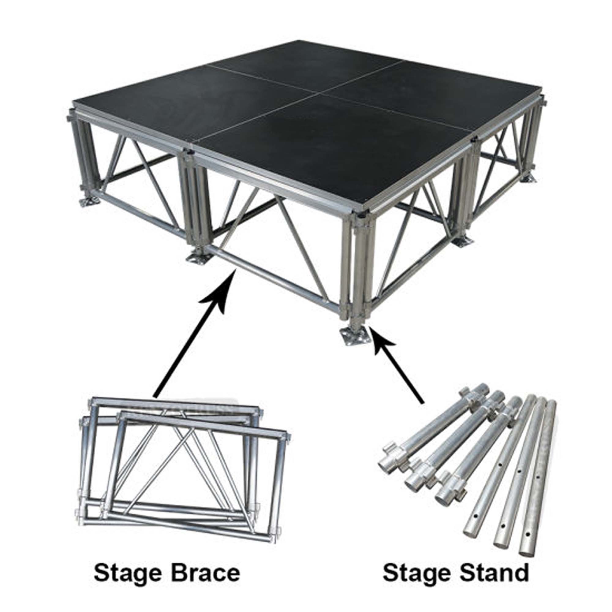 1.22*1.22m,1.22*2.44m, Aluminum Outdoor Portable Stage For Events Display