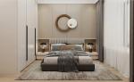 Light Colored Bedroom Wardrobe Closets Melamine Panel Door Cover Tall Cabinet