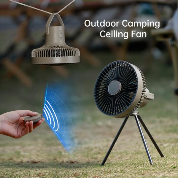 Battery 10000mAh Outdoor Camping Fan ABS Rechargeable Light Portable Mini Tripod