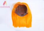 Fashionable Custom Human Hair Wigs Orange Wig , Raw Virgin Brazilian Hair